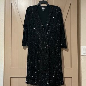 DKNY Black Sequin Jacket